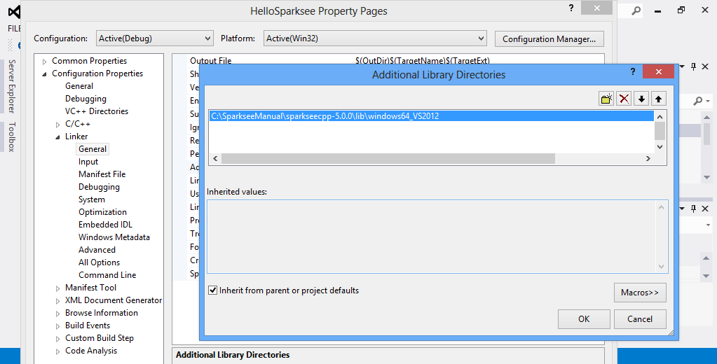 Figure 17: C++ compilation - add library directories